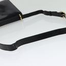Salvatore Ferragamo Gancini Shoulder Bag Leather Black Gold Auth 140988-7