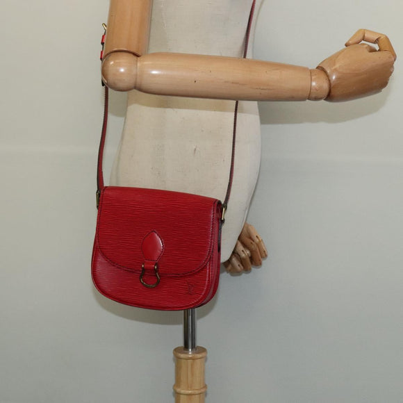 LOUIS VUITTON Epi Saint Cloud PM Shoulder Bag Red M52217 LV Auth 140991