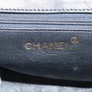 CHANEL Sequin Shoulder Bag Leather White Gold CC Auth 140995-20