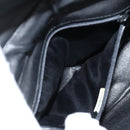 CHANEL Sequin Shoulder Bag Leather White Gold CC Auth 140995-23