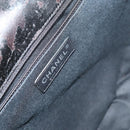 CHANEL Wild Stitch Chain Shoulder Bag Patent leather Black Silver CC Auth 140996-17