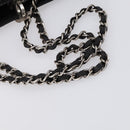 CHANEL Wild Stitch Chain Shoulder Bag Patent leather Black Silver CC Auth 140996-7