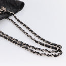 CHANEL Wild Stitch Chain Shoulder Bag Patent leather Black Silver CC Auth 140996-7
