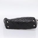 CHANEL Wild Stitch Chain Shoulder Bag Patent leather Black Silver CC Auth 140996-5