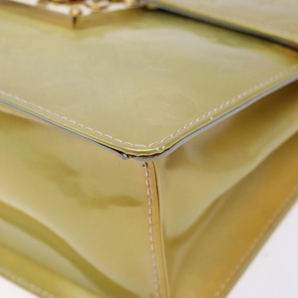 LOUIS VUITTON Monogram Vernis Spring Street Hand Bag Gris M91029 LV Auth 140998