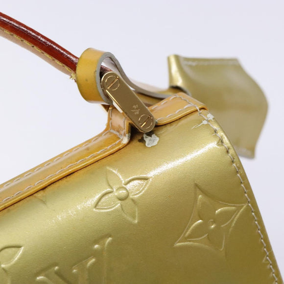 LOUIS VUITTON Monogram Vernis Spring Street Hand Bag Gris M91029 LV Auth 140998