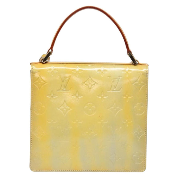 LOUIS VUITTON Monogram Vernis Spring Street Hand Bag Gris M91029 LV Auth 140998