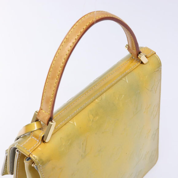 LOUIS VUITTON Monogram Vernis Spring Street Hand Bag Gris M91029 LV Auth 140998