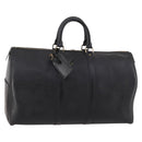 LOUIS VUITTON Epi Keepall 45 Boston Bag Black M42972 LV Auth 141001-1