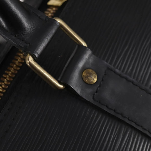 LOUIS VUITTON Epi Keepall 45 Boston Bag Black M42972 LV Auth 141001