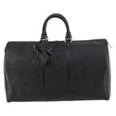 LOUIS VUITTON Epi Keepall 45 Boston Bag Black M42972 LV Auth 141001-13
