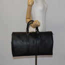 LOUIS VUITTON Epi Keepall 45 Boston Bag Black M42972 LV Auth 141001-22