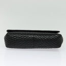 BALLY Chain Shoulder Bag Leather Black Gold Auth 141002-9