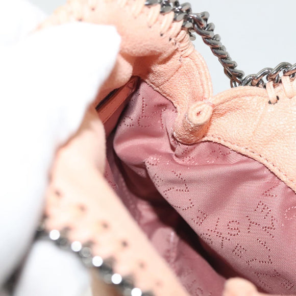 Stella MacCartney Chain Falabella Mini Bag Suede Pink 391698 Auth 141004
