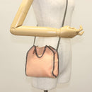 Stella MacCartney Chain Falabella Mini Bag Suede Pink 391698 Auth 141004-23