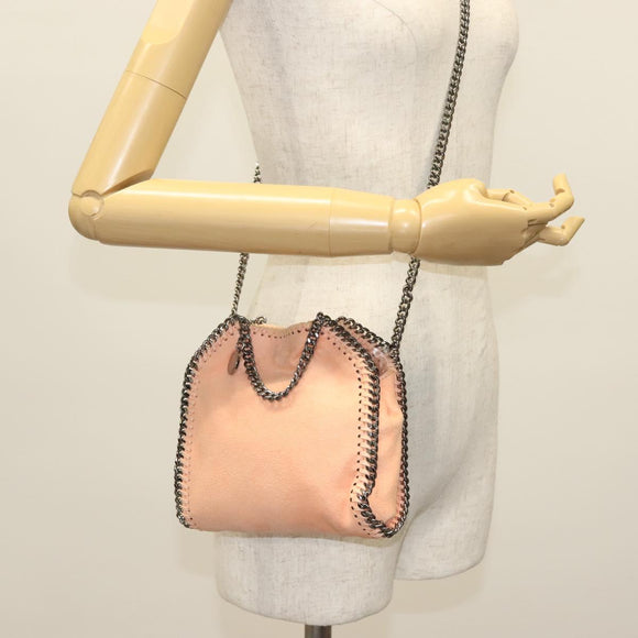 Stella MacCartney Chain Falabella Mini Bag Suede Pink 391698 Auth 141004