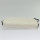 Christian Dior Honeycomb Canvas Shoulder Bag PVC White Gold Auth 141006-5