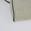 Christian Dior Honeycomb Canvas Shoulder Bag PVC White Gold Auth 141006-16