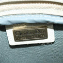 Christian Dior Honeycomb Canvas Shoulder Bag PVC White Gold Auth 141006-11