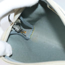 Christian Dior Honeycomb Canvas Shoulder Bag PVC White Gold Auth 141006-19