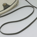 Christian Dior Honeycomb Canvas Shoulder Bag PVC White Gold Auth 141006-8