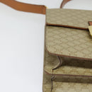 CELINE Macadam Canvas Hand Bag PVC 2way Beige Gold Auth 141009-9