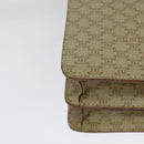 CELINE Macadam Canvas Hand Bag PVC 2way Beige Gold Auth 141009-17