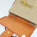 CELINE Macadam Canvas Hand Bag PVC 2way Beige Gold Auth 141009-10