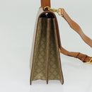 CELINE Macadam Canvas Hand Bag PVC 2way Beige Gold Auth 141009-3