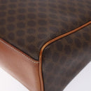 CELINE Macadam Canvas Hand Bag PVC Leather Brown Gold Auth 141010-9