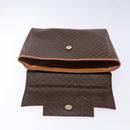 CELINE Macadam Canvas Hand Bag PVC Leather Brown Gold Auth 141010-10