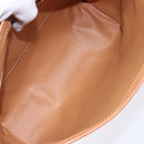 CELINE Macadam Canvas Hand Bag PVC Leather Brown Gold Auth 141010-11