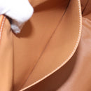 CELINE Macadam Canvas Hand Bag PVC Leather Brown Gold Auth 141010-20