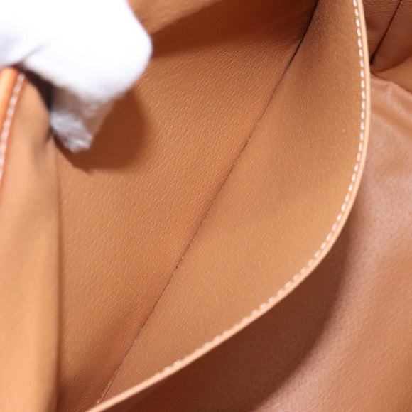 CELINE Macadam Canvas Hand Bag PVC Leather Brown Gold Auth 141010