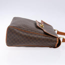 CELINE Macadam Canvas Hand Bag PVC Leather Brown Gold Auth 141010-3