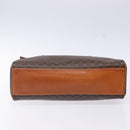 CELINE Macadam Canvas Hand Bag PVC Leather Brown Gold Auth 141010-5