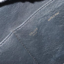 CELINE Trapeze Hand Bag Leather 2way Black Gold Auth 141011-11