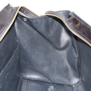CELINE Trapeze Hand Bag Leather 2way Black Gold Auth 141011-24