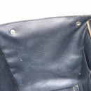 CELINE Trapeze Hand Bag Leather 2way Black Gold Auth 141011-25