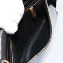 CELINE Trapeze Hand Bag Leather 2way Black Gold Auth 141011-12