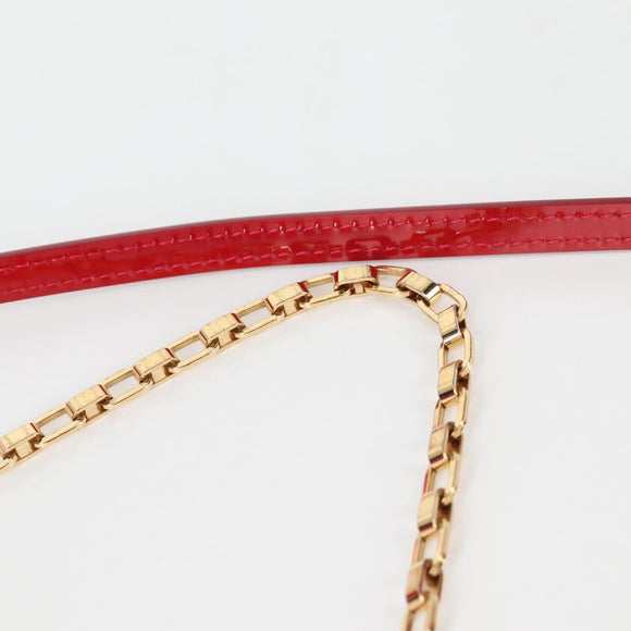 LOUIS VUITTON Vernis Clutch Ana Clutch Bag Rose Andian M90092 LV Auth 141020