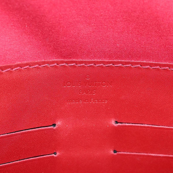 LOUIS VUITTON Vernis Clutch Ana Clutch Bag Rose Andian M90092 LV Auth 141020