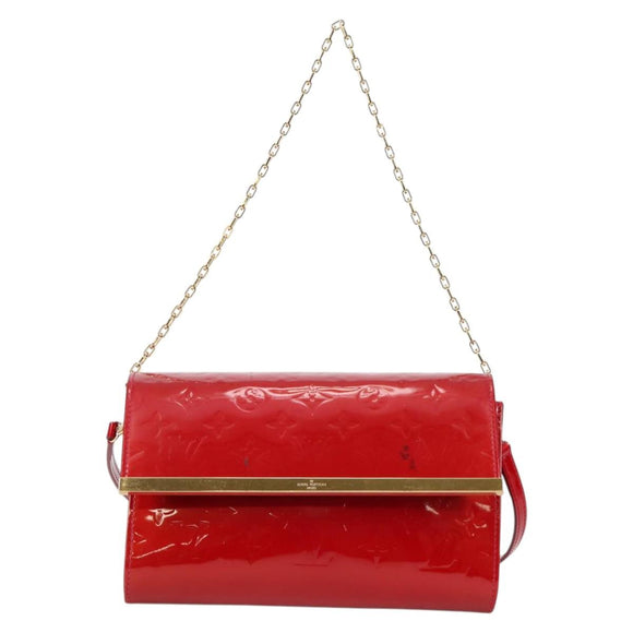 LOUIS VUITTON Vernis Clutch Ana Clutch Bag Rose Andian M90092 LV Auth 141020