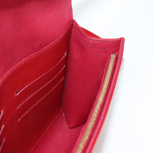 LOUIS VUITTON Vernis Clutch Ana Clutch Bag Rose Andian M90092 LV Auth 141020