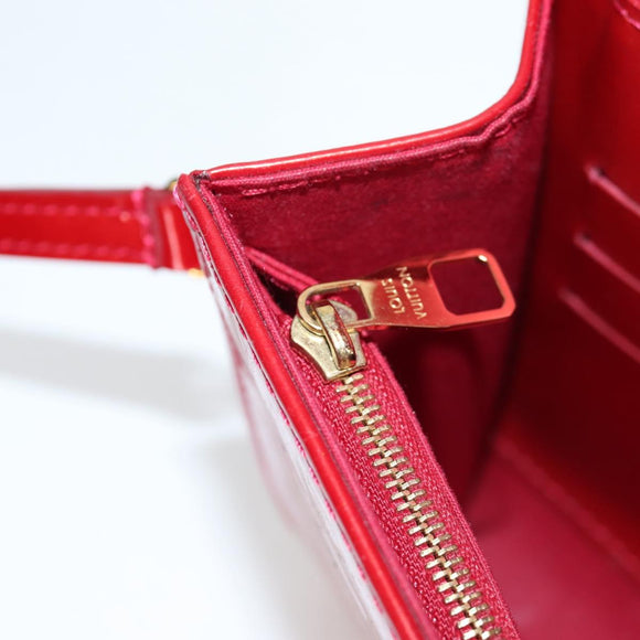 LOUIS VUITTON Vernis Clutch Ana Clutch Bag Rose Andian M90092 LV Auth 141020