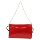 LOUIS VUITTON Vernis Clutch Ana Clutch Bag Rose Andian M90092 LV Auth 141020-4