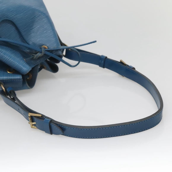 LOUIS VUITTON Epi Petit Noe Shoulder Bag Blue M44105 LV Auth 141022