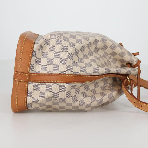 LOUIS VUITTON Damier Azur Noe Shoulder Bag N42222 LV Auth 141023V