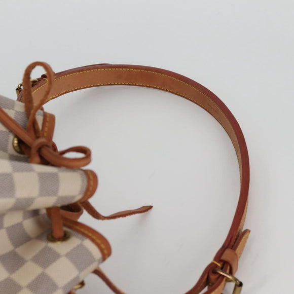 LOUIS VUITTON Damier Azur Noe Shoulder Bag N42222 LV Auth 141023V