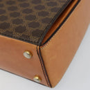 CELINE Macadam Canvas Hand Bag PVC Brown Gold Auth 141027-8